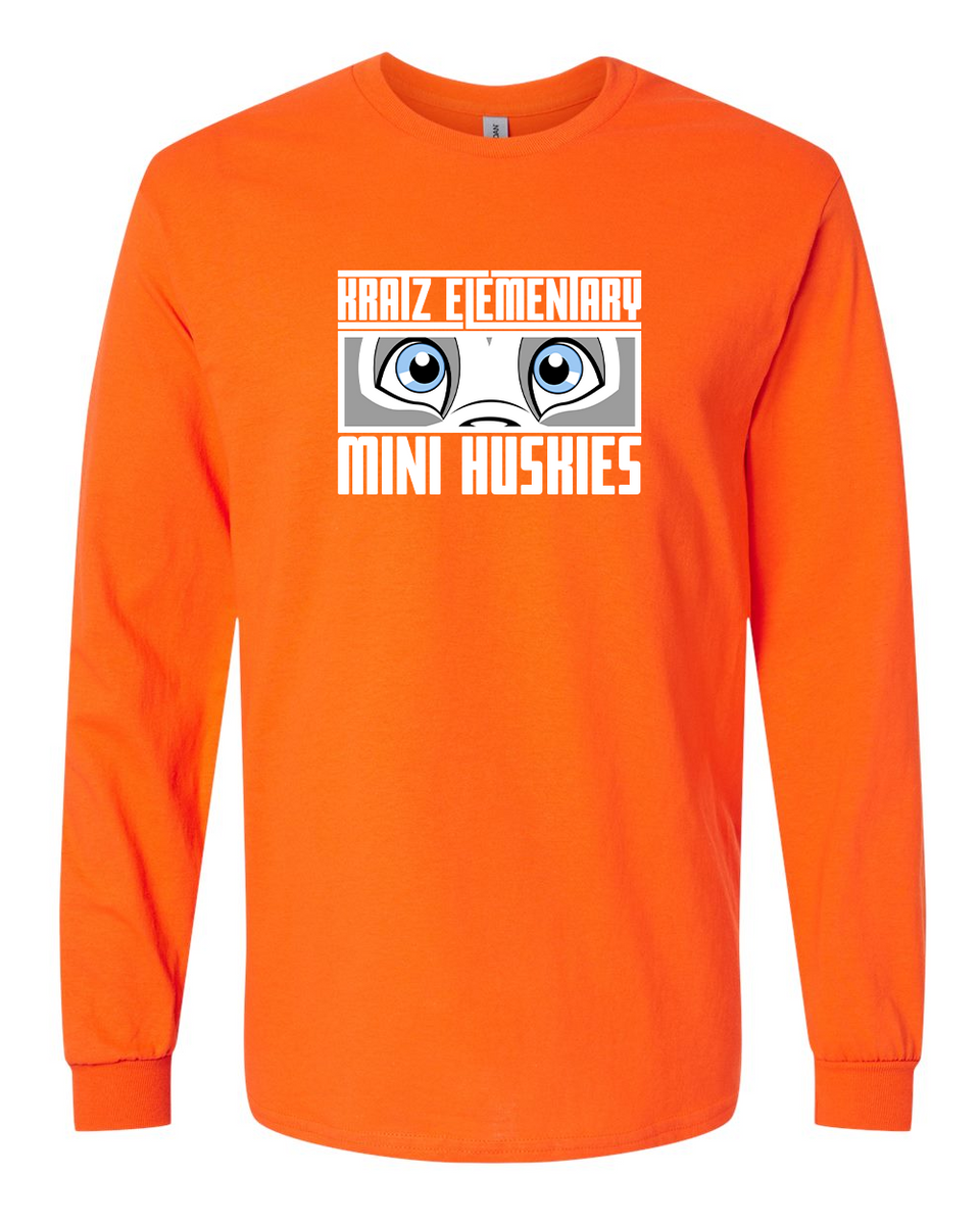 Kratz Husky Face Long Sleeve Tee by Mattingly's Embroidery By Jack