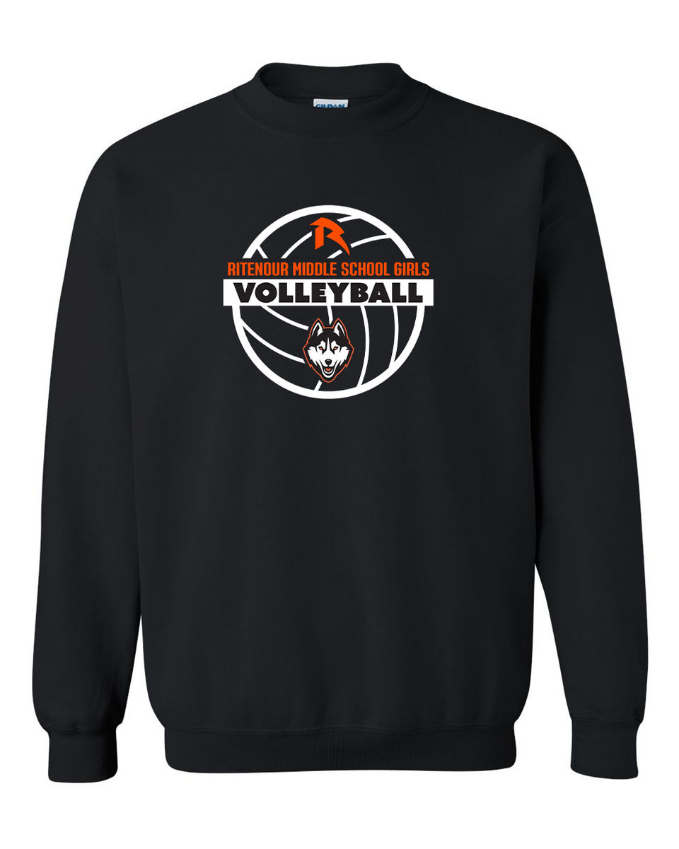RMS Volleyball Crewneck Sweater by Mattingly's Embroidery By Jack