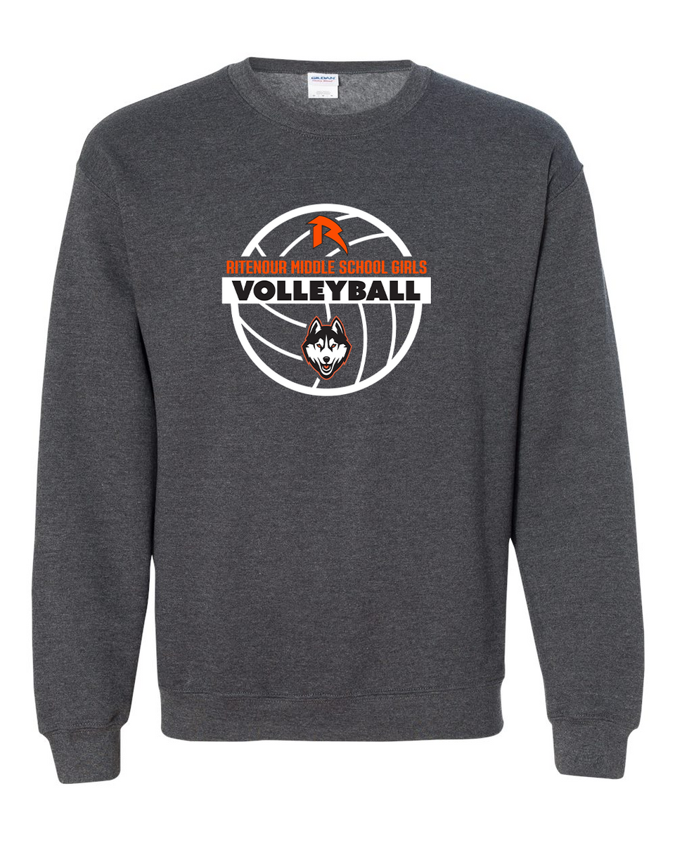 RMS Volleyball Crewneck Sweater by Mattingly's Embroidery By Jack