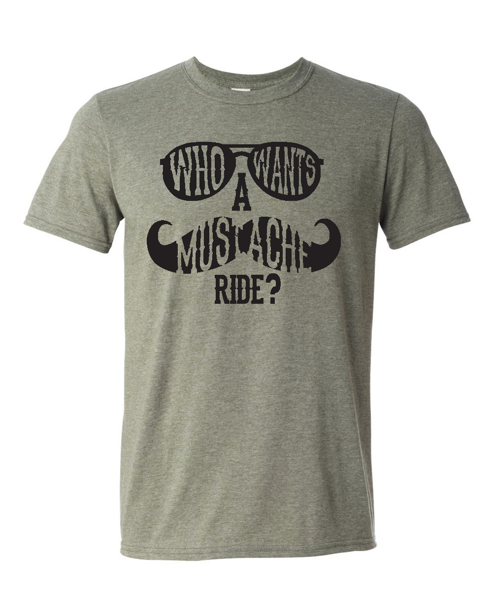 Mens Who Wants A Mustache Ride T Shirt Mens Who Wants A Mustache Ride T Shirt